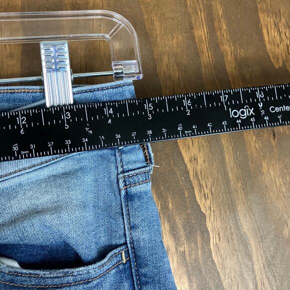 American Eagle Womens Jeans Blue Denim Mid Rise Jegging Distressed Stretch 6 - Picture 7 of 12